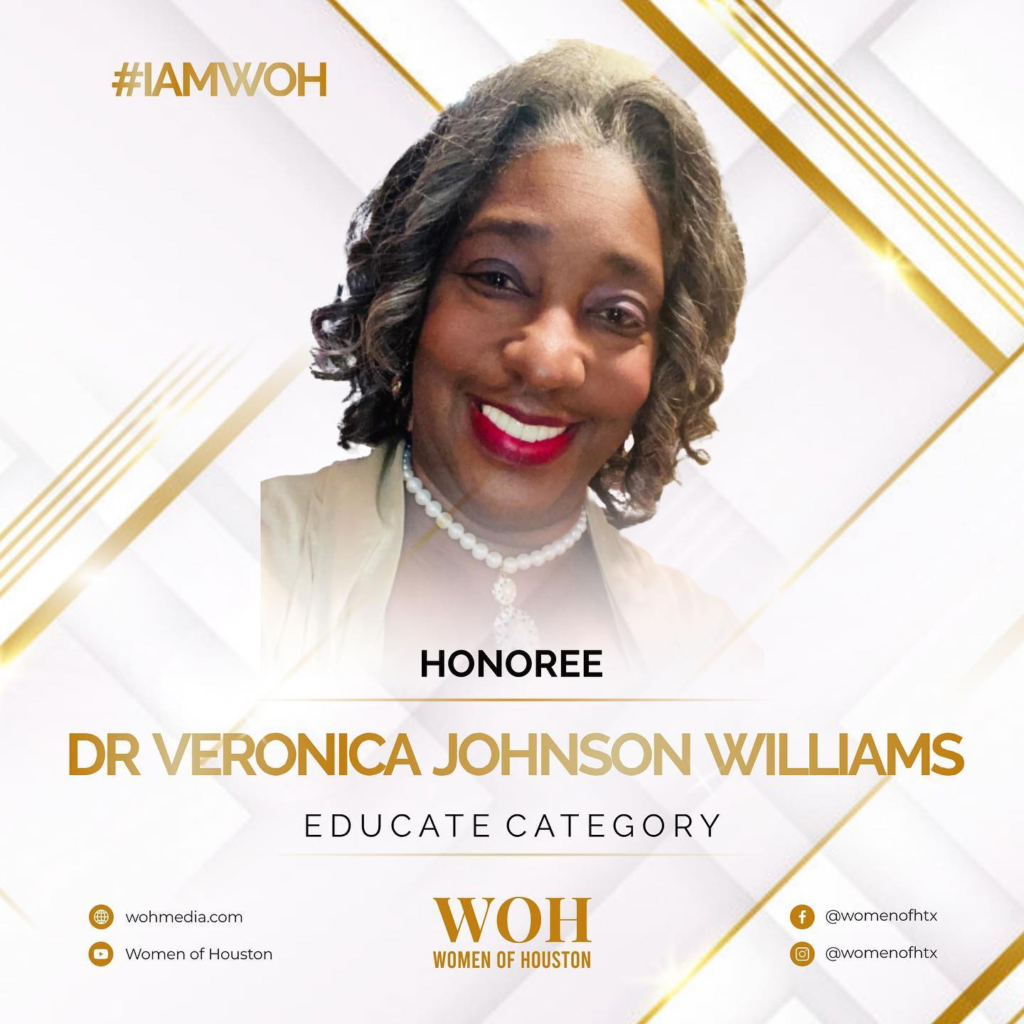 Honoree. Dr. Veronica Johnson Williams. Educate Category